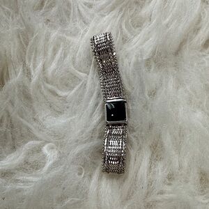 NWOT 925 Silver Mesh Bracelet with Black Stone
